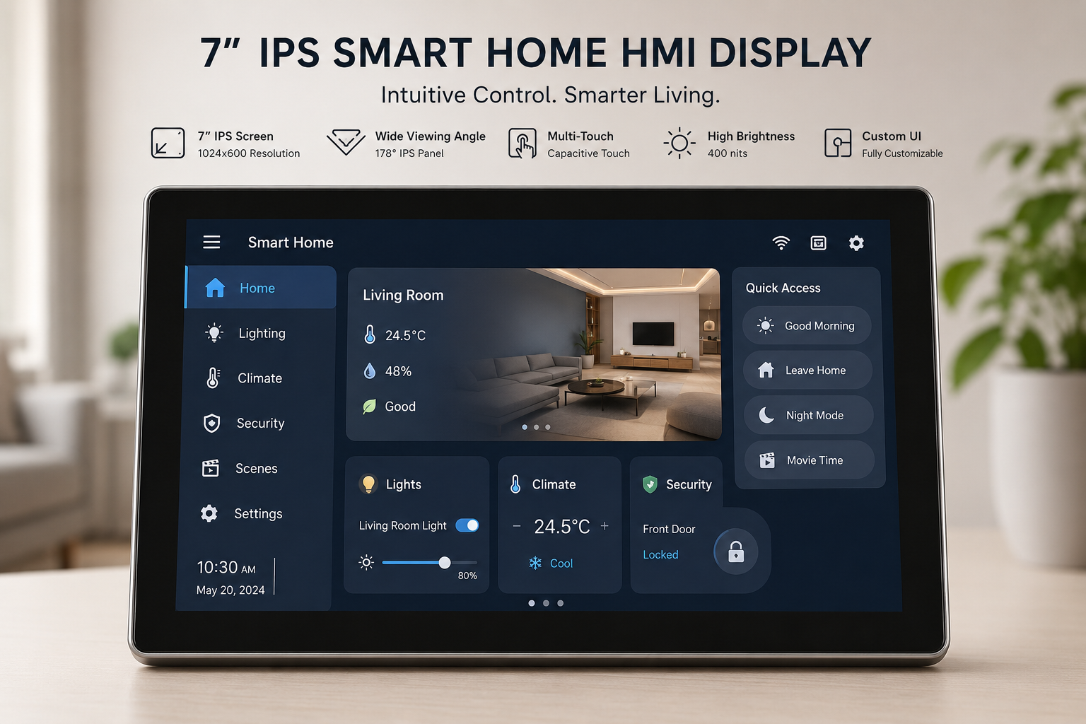 How to choose the best 7-inch IPS display for your smart home HMI