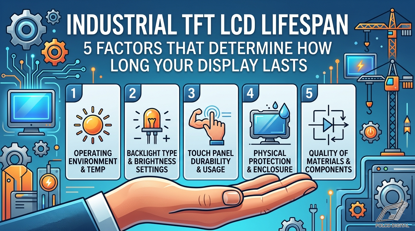 Industrial TFT LCD lifespan: 5 factors that determine how long your display lasts