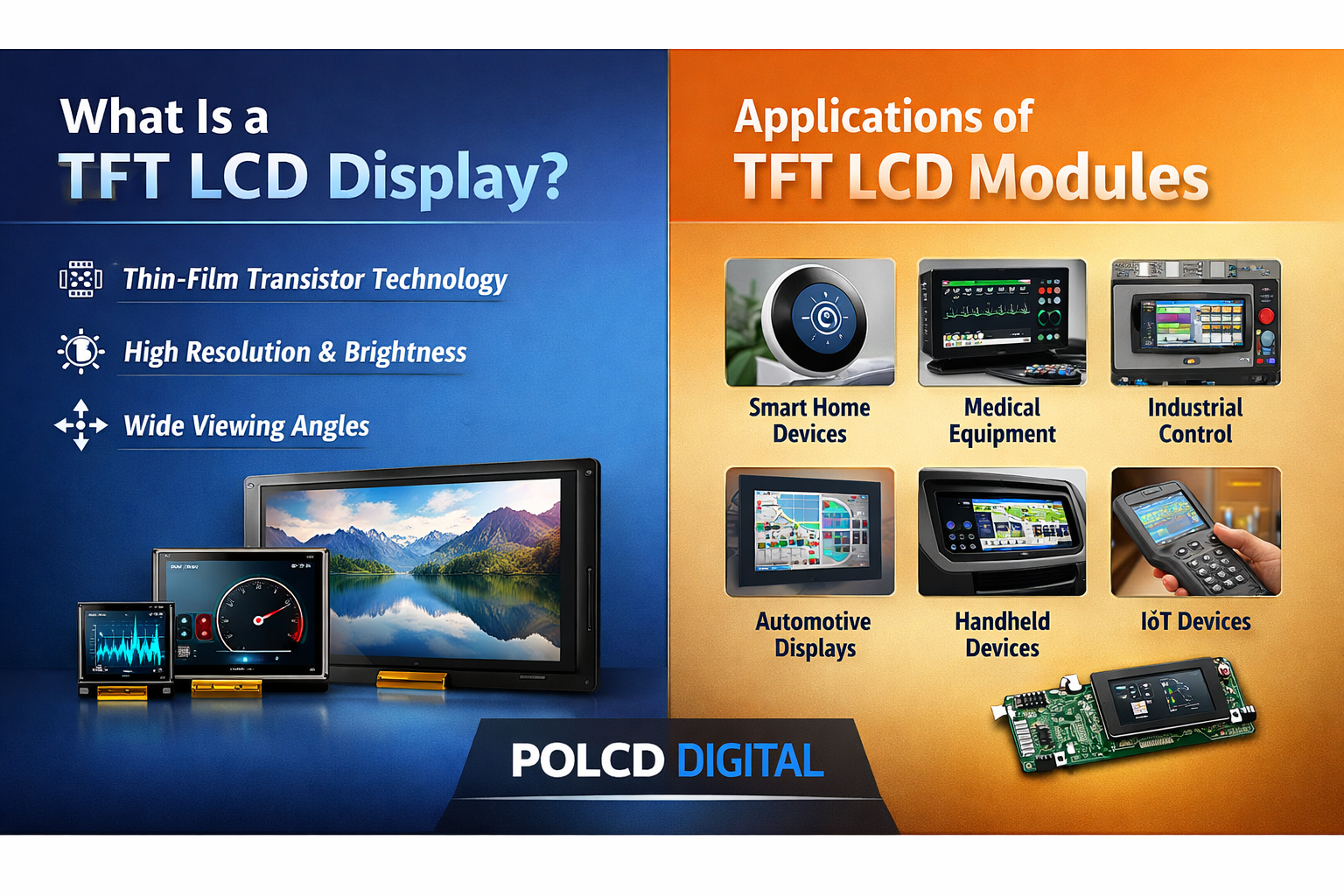 What Is a TFT LCD Display? A Complete Guide for Industrial and Consumer Applications