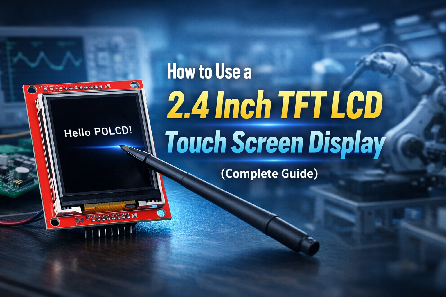 How to Use a 2.4 Inch TFT LCD Touch Screen Display (Complete Guide)