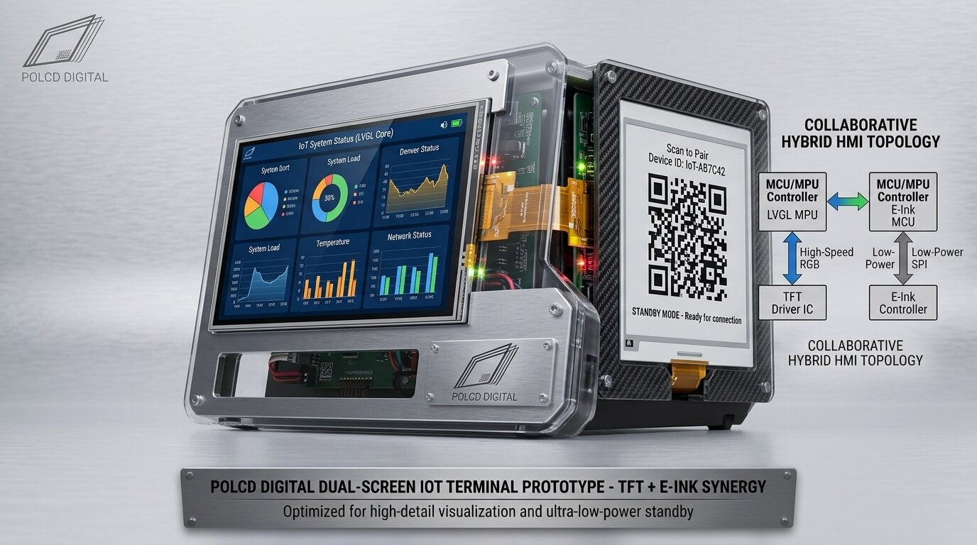 TFT LCD vs. E-Ink Displays in Dual-Screen IoT Devices: Power Consumption and Thermal Management Analysis