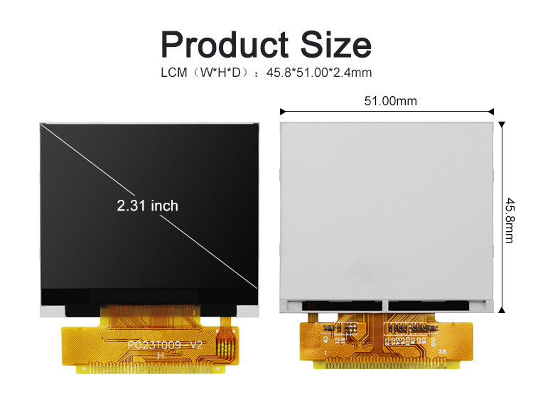 2,4 Zoll TFT LCD Modul 240x320 Pixel Display-Bildschirm EO-DIS-TFT24V03