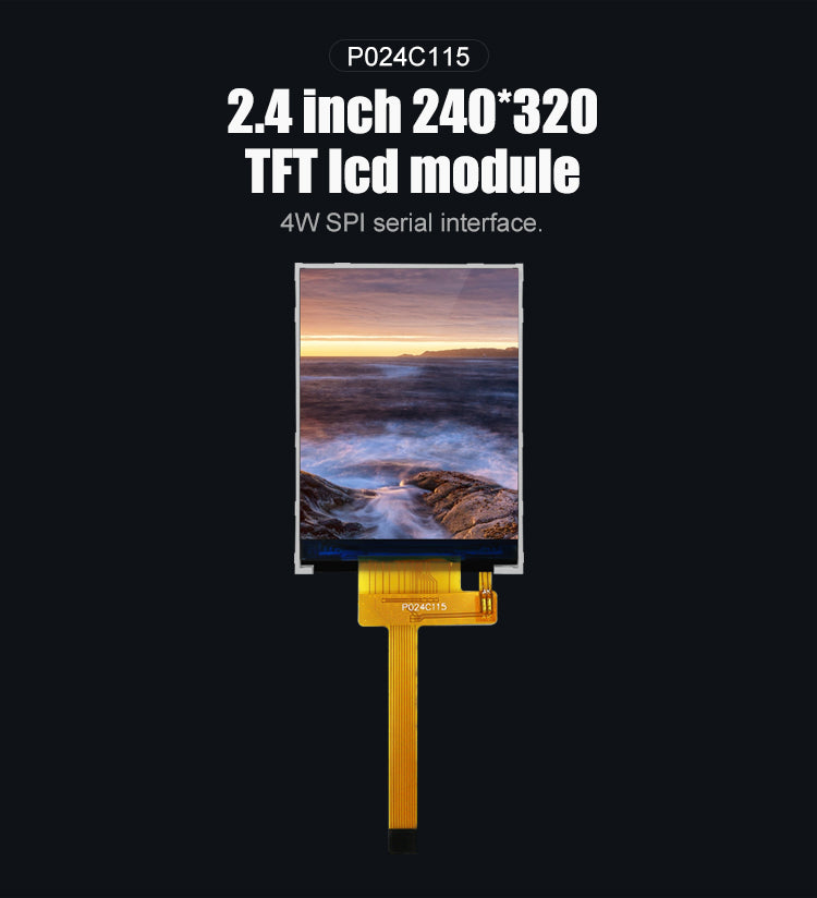 2.4 inch 240x320 TFT LCD Display Module - Custom FPC Supported