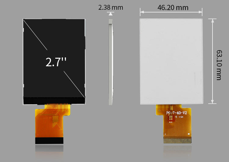2.7 inch TFT LCD Module - Custom FPC & High Brightness OEM Service (960x240)