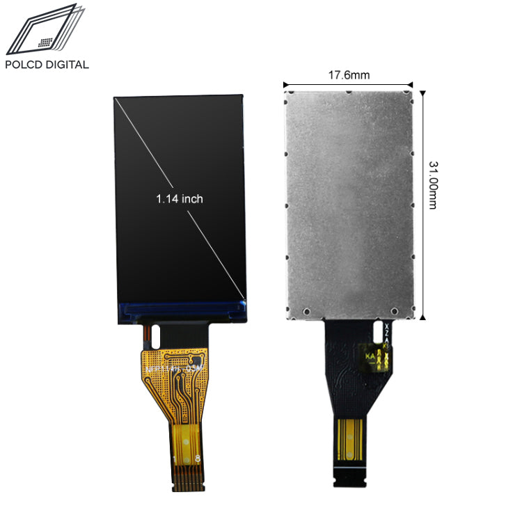 1.14 inch TFT LCD Display 135x240 Resolution SPI Interface for Smart Wearables P114H002