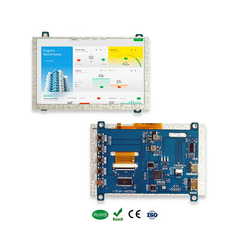 HDMI Display Controller Board for 5-Inch TFT LCD | Micro-USB & Type-C Power Supports 10-Point Capacitive Touch RTD2281-V1.0K