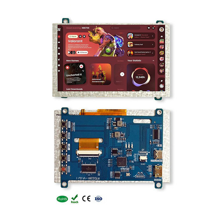 HDMI Display Controller Board for 5-Inch TFT LCD | Micro-USB & Type-C Power Supports 10-Point Capacitive Touch RTD2281-V1.0K