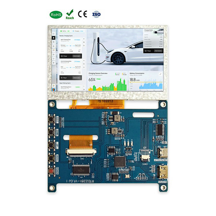 HDMI Display Controller Board for 5-Inch TFT LCD | Micro-USB & Type-C Power Supports 10-Point Capacitive Touch RTD2281-V1.0K
