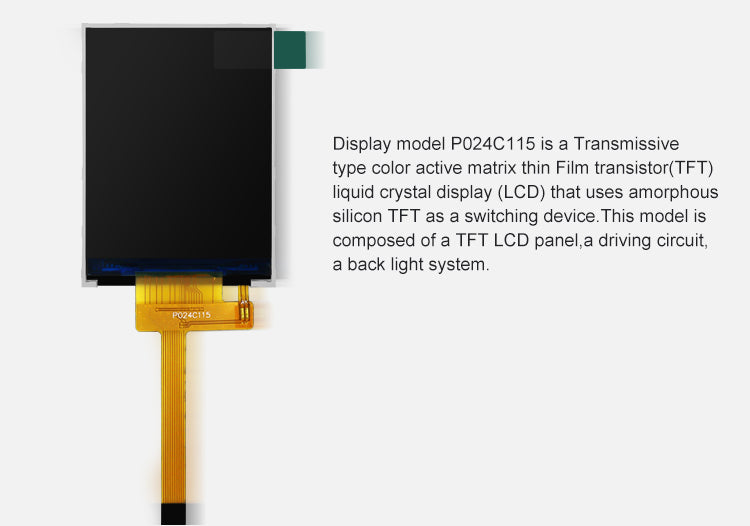 2.4 inch 240x320 TFT LCD Display Module - Custom FPC Supported